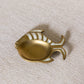 Brass & Mother of Pearl Fish Ashtray Trinket Dish