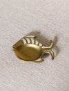 Brass & Mother of Pearl Fish Ashtray Trinket Dish