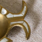 Brass & Mother of Pearl Fish Ashtray Trinket Dish