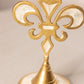 Brass & Mother of Pearl Fleur de Lis Candlestick