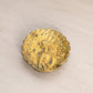 Medium Circular Brass Peacock Dish