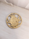 Medium Circular Brass Pineapple Trivet