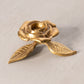 Brass Rose with Leaves Candleholder or Figurine