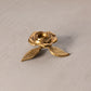 Brass Rose with Leaves Candleholder or Figurine