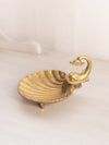 Brass Shell Trinket Dish with Fish/Dolphin Accent