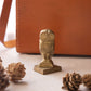 Vintage Small Brass Greek ΑΘΕ Owl of Athena Figurine