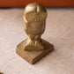 Vintage Small Brass Greek ΑΘΕ Owl of Athena Figurine