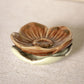 Brown & Light Green Ceramic Flower Dishes (Set of 2)