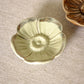 Brown & Light Green Ceramic Flower Dishes (Set of 2)