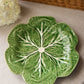 Vintage Large Green Ceramic Cabbage Plate
