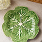 Vintage Large Green Ceramic Cabbage Plate