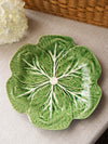 Vintage Large Green Ceramic Cabbage Plate