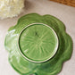 Vintage Large Green Ceramic Cabbage Plate