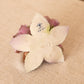 Capodimonte Porcelain Purple Pink Flower Taper Candleholder