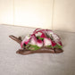 Capodimonte Porcelain Pink Lilies on Branch Figurine