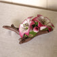 Capodimonte Porcelain Pink Lilies on Branch Figurine