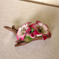 Capodimonte Porcelain Pink Lilies on Branch Figurine