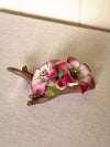 Capodimonte Porcelain Pink Lilies on Branch Figurine