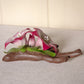 Capodimonte Porcelain Pink Lilies on Branch Figurine