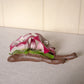 Capodimonte Porcelain Pink Lilies on Branch Figurine