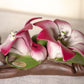 Capodimonte Porcelain Pink Lilies on Branch Figurine