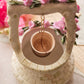 Capodimonte Porcelain Wishing Well with Purple Pink Flowers