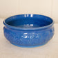 Vintage Stoneware Dark Blue Tulip Bowl or Planter