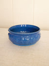 Vintage Stoneware Dark Blue Tulip Bowl or Planter