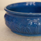 Vintage Stoneware Dark Blue Tulip Bowl or Planter