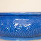 Vintage Stoneware Dark Blue Tulip Bowl or Planter