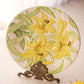 Vintage Fleurs du Jour Stafford Floral Ceramic Handpainted Plate