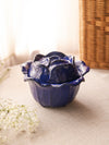 Ceramic Dark Blue Lidded Cabbage Dish (Made in Italy)