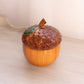 Brown & Green Ceramic Lidded Acorn Dish