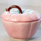 Vintage Pink & Green Lidded Ceramic Strawberry Dish