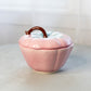 Vintage Pink & Green Lidded Ceramic Strawberry Dish