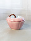 Vintage Pink & Green Lidded Ceramic Strawberry Dish