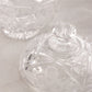 Clear Crystal Lidded Dish with Finial and Rose Details