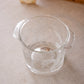 Vintage Clear Glass Etched Palm Tree Handled Ice Bucket