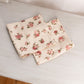 Cream Fabric Rose Square Napkins (Set of 2)