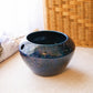 Vintage Dark Blue & Purple Ceramic Violet Pot Planter