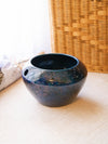 Vintage Dark Blue & Purple Ceramic Violet Pot Planter