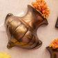 Pair of Dark Solid Brass Urn-Shaped Wall Vases (Set of 2)