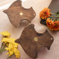 Pair of Dark Solid Brass Urn-Shaped Wall Vases (Set of 2)