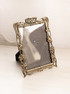 Dark Gold Tone Metal 5x7 Frame with Floral Designs