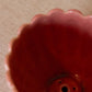 Vintage Dark Pink Haeger Scalloped Ceramic Planter