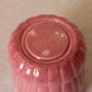 Vintage Dark Pink Haeger Scalloped Ceramic Planter