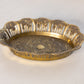Vintage Gold Tone Metal Oval Ornate Dish Made in Italy