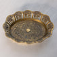 Vintage Gold Tone Metal Oval Ornate Dish Made in Italy