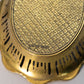 Vintage Gold Tone Metal Oval Ornate Dish Made in Italy