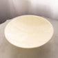 Vintage Extra Large Cream Alabaster Stone Footed Bowl